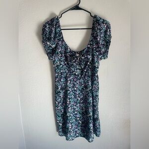SO Floral Patterned dress - Black, Blue, Purple